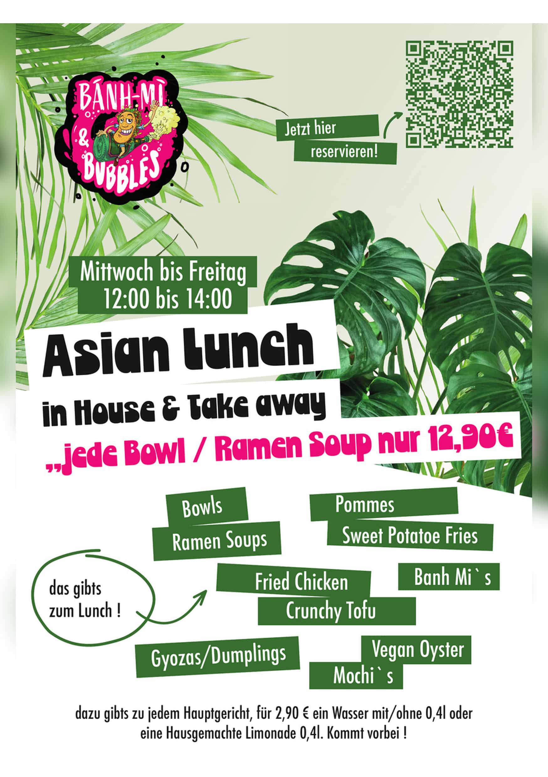 Asian Lunch bei Banh Mi & Bubbles Stuttgart: Mittwoch bis Freitag 12 bis 14 Uhr, jede Bowl und Ramen Soup 12,90 Euro